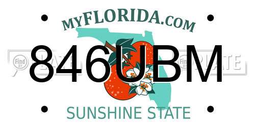 846UBM Florida License Plate