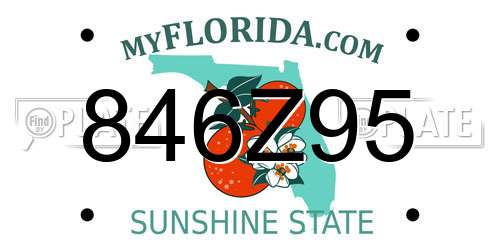 846Z95 Florida License Plate