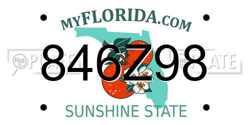 846Z98 Florida License Plate