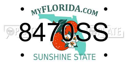8470SS Florida License Plate