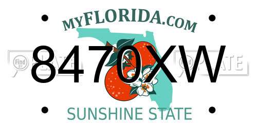 8470XW Florida License Plate