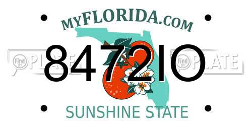 8472IO Florida License Plate