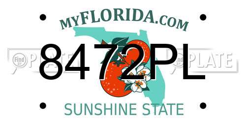 8472PL Florida License Plate