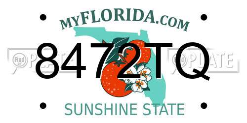 8472TQ Florida License Plate