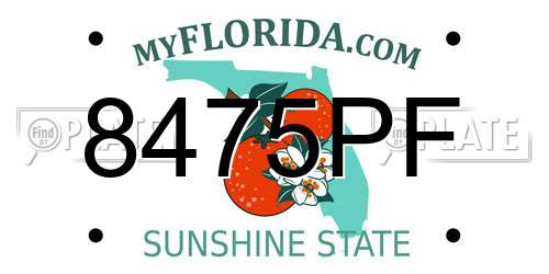 8475PF Florida License Plate