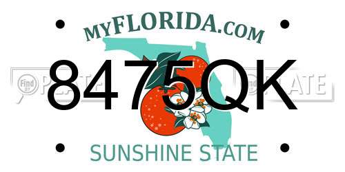 8475QK Florida License Plate