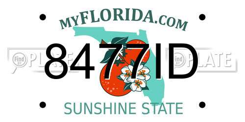 8477ID Florida License Plate