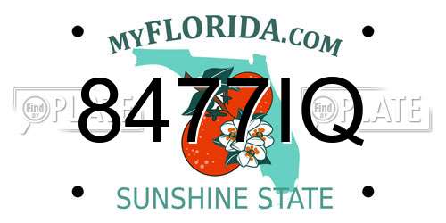8477IQ Florida License Plate