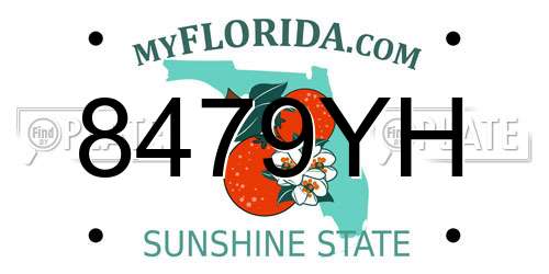 8479YH Florida License Plate