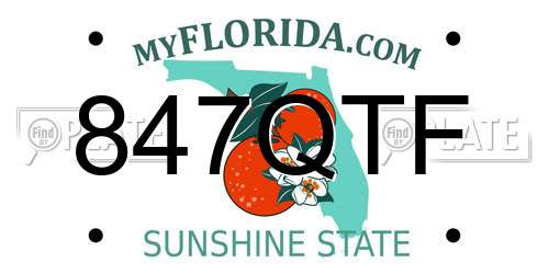 847QTF Florida License Plate