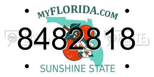 8482818 Florida License Plate