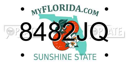 8482JQ Florida License Plate