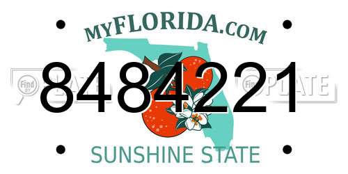 8484221 Florida License Plate