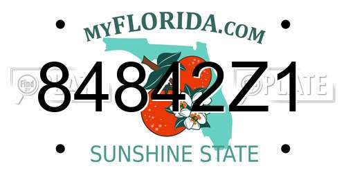 84842Z1 Florida License Plate