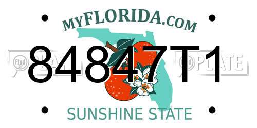 84847T1 Florida License Plate