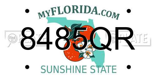 8485QR Florida License Plate