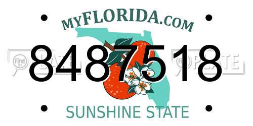 8487518 Florida License Plate