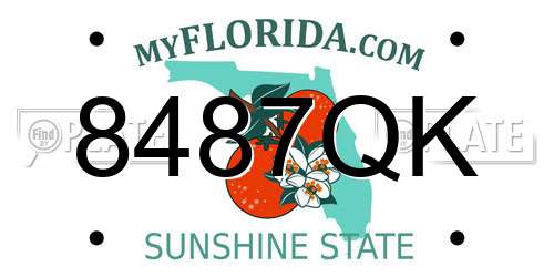 8487QK Florida License Plate