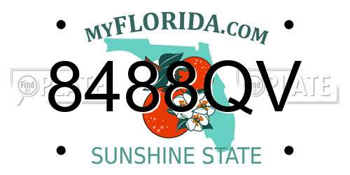 8488QV Florida License Plate