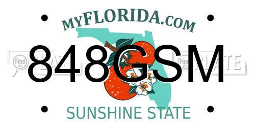 848GSM Florida License Plate