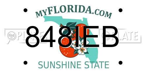 848IEB Florida License Plate