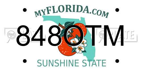 848OTM Florida License Plate