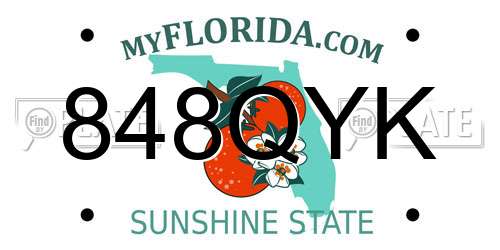 848QYK Florida License Plate