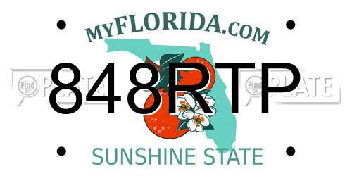 848RTP Florida License Plate