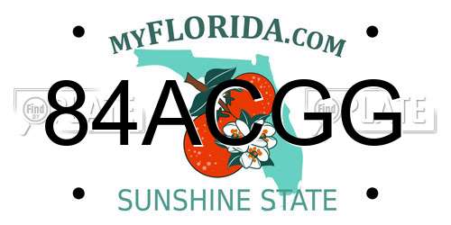 84ACGG Florida License Plate