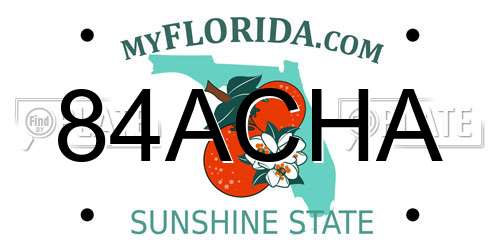 84ACHA Florida License Plate