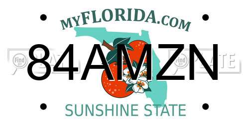84AMZN Florida License Plate