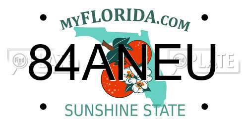 84ANEU Florida License Plate