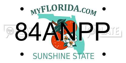 84ANPP Florida License Plate