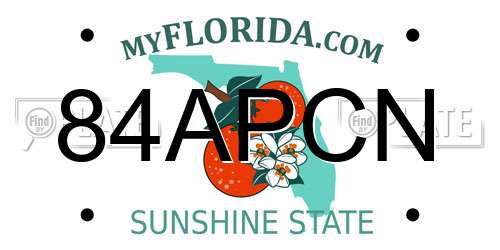 84APCN Florida License Plate