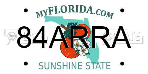84ARRA Florida License Plate