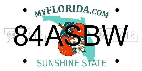 84ASBW Florida License Plate