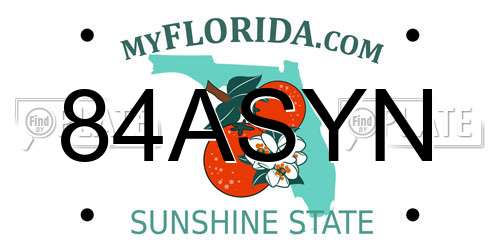 84ASYN Florida License Plate