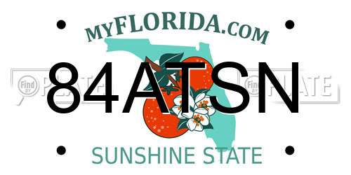 84ATSN Florida License Plate