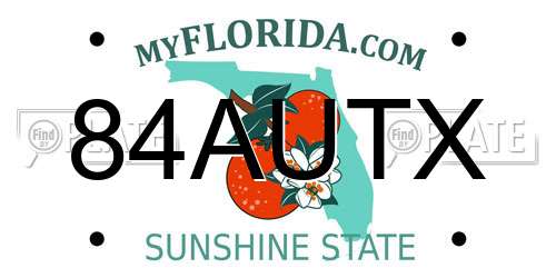 84AUTX Florida License Plate