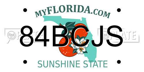 84BCJS Florida License Plate