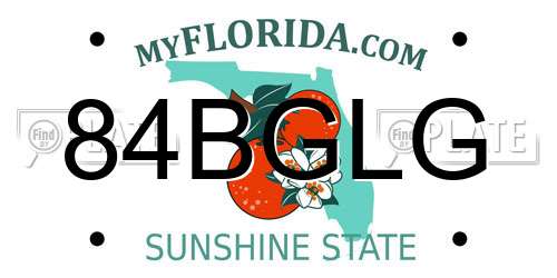 84BGLG Florida License Plate