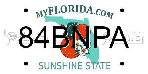 84BNPA Florida License Plate