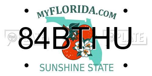 84BTHU Florida License Plate