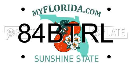 84BTRL Florida License Plate