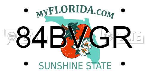 84BVGR Florida License Plate