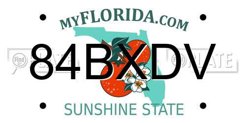 84BXDV Florida License Plate