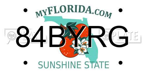 84BYRG Florida License Plate