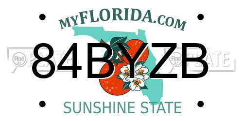 84BYZB Florida License Plate
