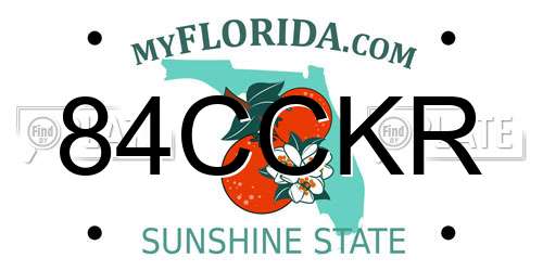 84CCKR Florida License Plate