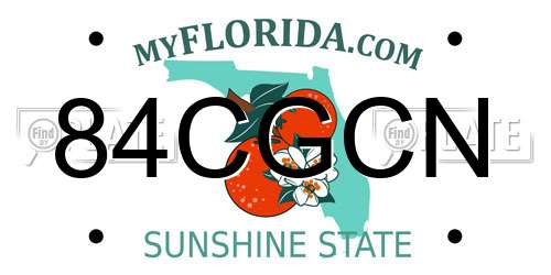 84CGCN Florida License Plate
